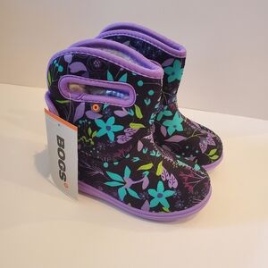 Bogs Bloom ll Cartoon Flower Waterproof Washable Toddler Boots